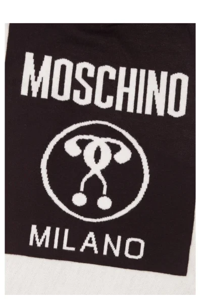 Wełniany szal Moschino bordowy