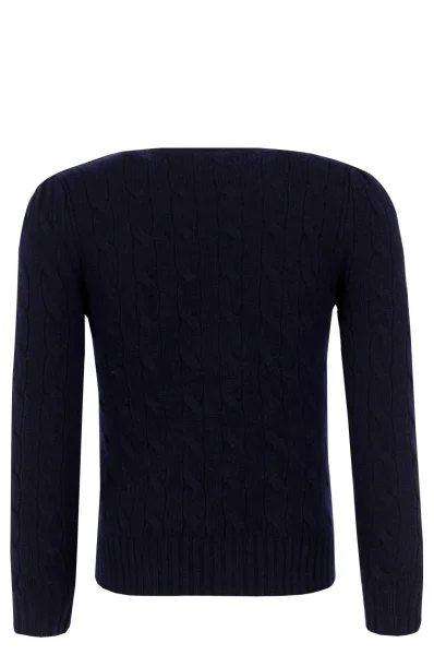 Wełniany sweter | Regular Fit | z dodatkiem kaszmiru POLO RALPH LAUREN granatowy