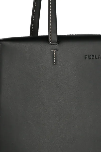 Leather shopper bag Furla black