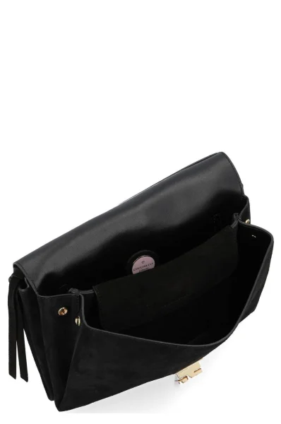 Leather messenger bag Arlettis Suede Coccinelle black