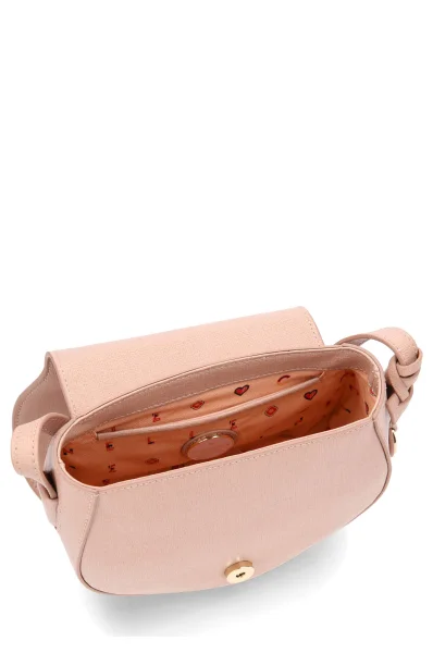 Leather messenger bag Clementine Coccinelle powder pink