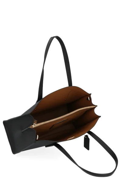 Leather satchel bag Charlie Coach black