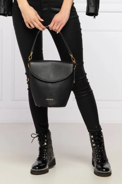 Leather shoulder bag Diana Coccinelle black