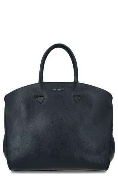 Leather shopper bag Etoile Coccinelle black