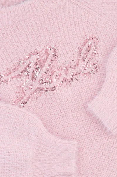 Sweter | Regular Fit Karl Lagerfeld Kids różowy