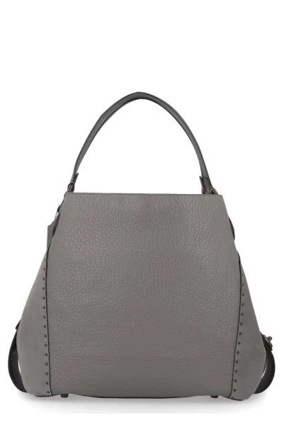 Leather hobo EDIE Coach gray