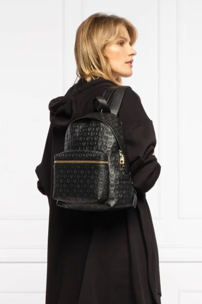 Skórzany plecak Pollini czarny
