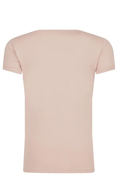T-shirt HANA GLITTER | Regular Fit Pepe Jeans London pudrowy róż