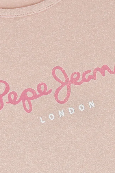 T-shirt HANA GLITTER | Regular Fit Pepe Jeans London powder pink