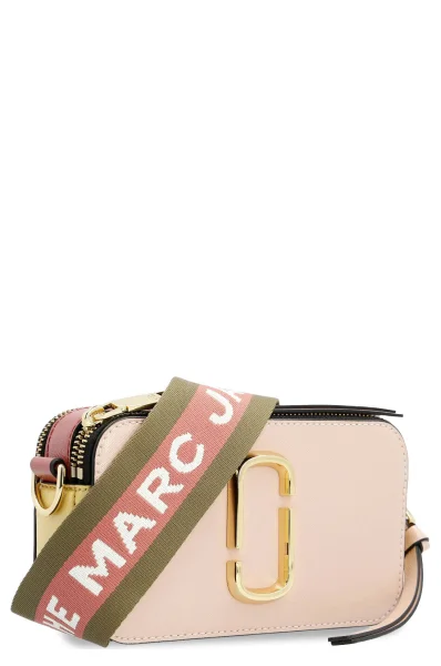 Leather messenger bag Snapshot Marc Jacobs powder pink