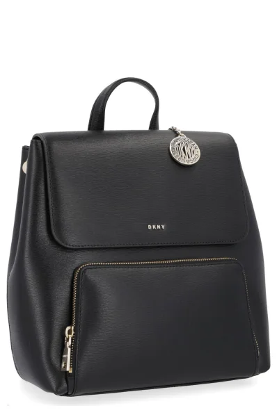 Leather backpack Sullivan DKNY black