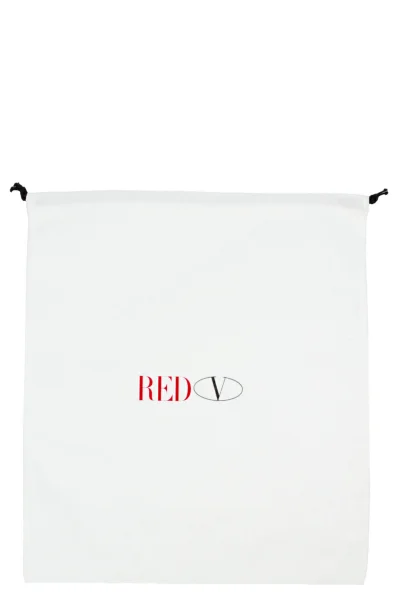 Skórzana torebka na ramię Red Valentino czarny