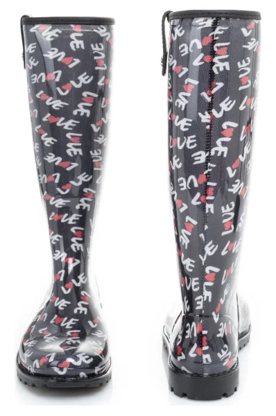 I Love Printing 3 Rain boots Love Moschino black