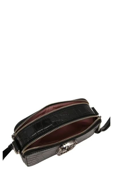 Leather messenger bag The Croc-Embossed Snapshot Marc Jacobs black