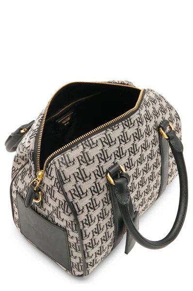 Satchel bag | with addition of leather LAUREN RALPH LAUREN black
