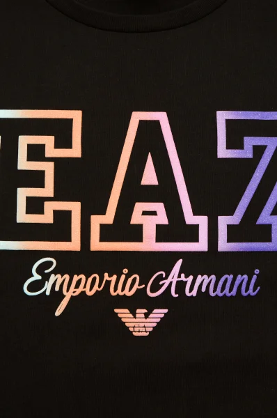 T-shirt | Cropped Fit EA7 czarny
