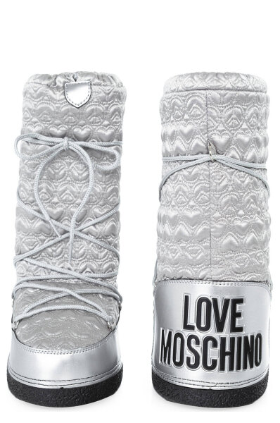 Śniegowce Love Moschino srebrny