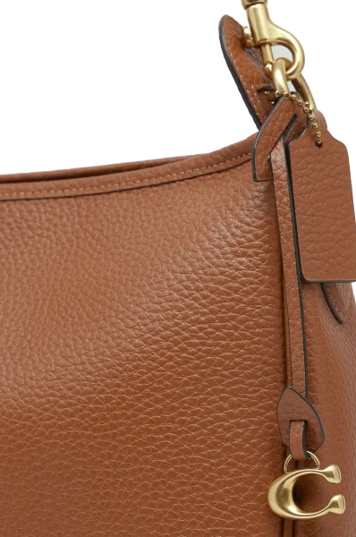 шкіряна сумка через плече Coach коричневий