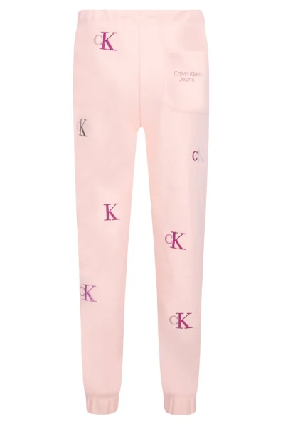 спортивні штани | regular fit CALVIN KLEIN JEANS пудрово-рожевий