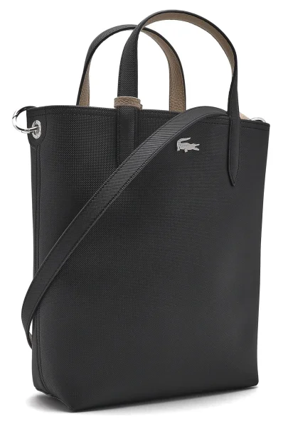 Reversible shopper bag + sachet Lacoste black