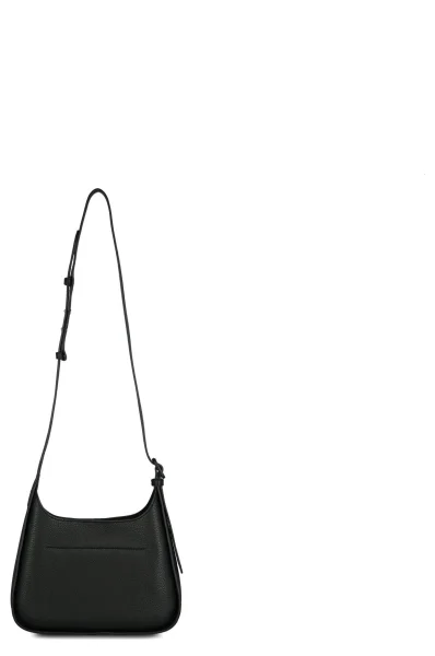 Leather shoulder bag MILLER SMALL HOBO TORY BURCH black