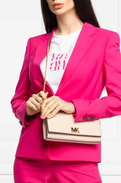 Leather messenger bag MOTT Michael Kors powder pink