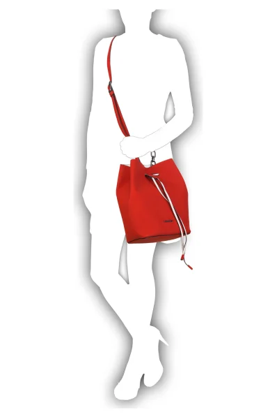 Bucket bag REV MEDIUM BUCKET Calvin Klein red