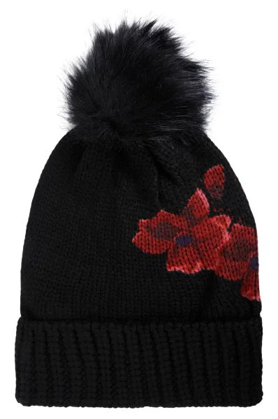 Hat Red Flowers Desigual black