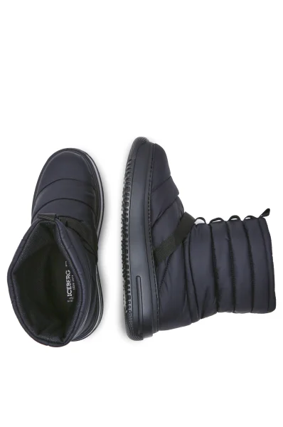 Insulated snowboots | with addition of leather Iceberg black