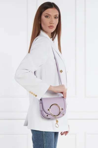 Leather shoulder bag MARA SMALL See By Chloé 	lavender	