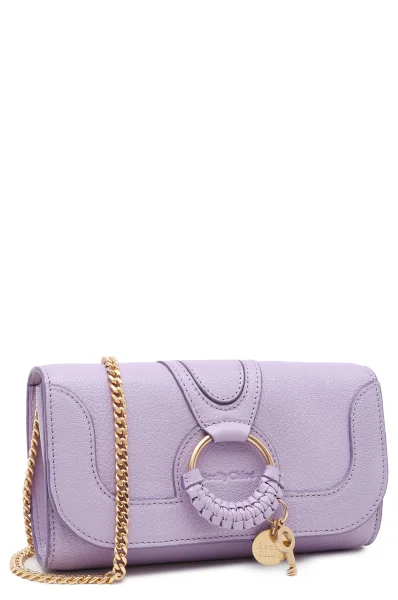 Leather messenger bag/wallet See By Chloé 	lavender	