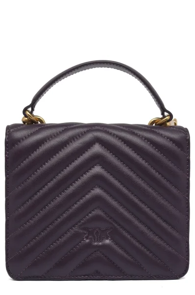 Leather shoulder bag LOVE MINI TOP HANDLE CHEVRON C Pinko violet