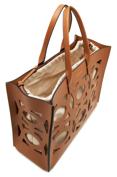 Leather shopper bag SLICE Coccinelle brown