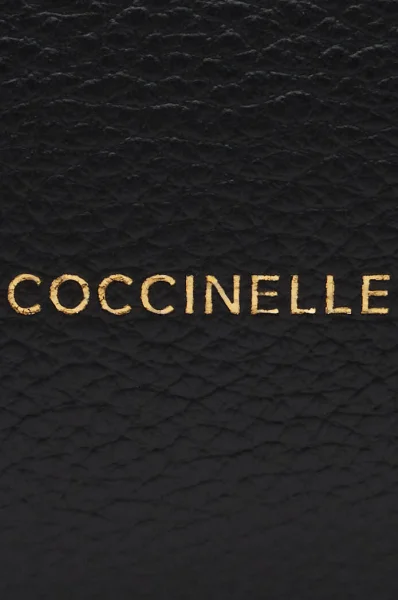 Skórzana наплічна сумка Coccinelle чорний