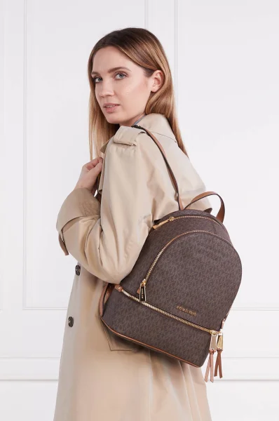 Leather backpack Rhea Michael Kors brown