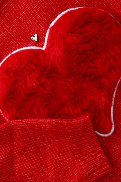 Sweter | Regular Fit | z dodatkiem wełny Guess czerwony