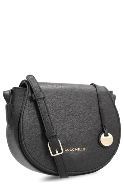 Leather messenger bag Clementine Soft Coccinelle black