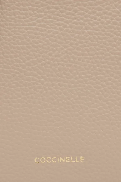 Leather messenger bag Coccinelle beige