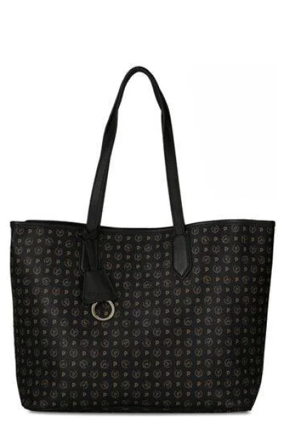Shopper bag + sachet Pollini black