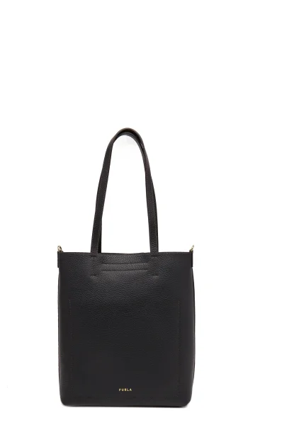 Leather shopper bag primula Furla black