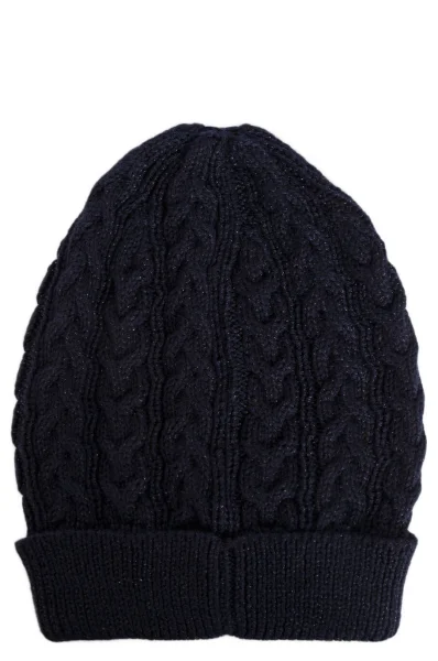 Luca Cable Lurex Beanie + Scarf Tommy Hilfiger navy blue