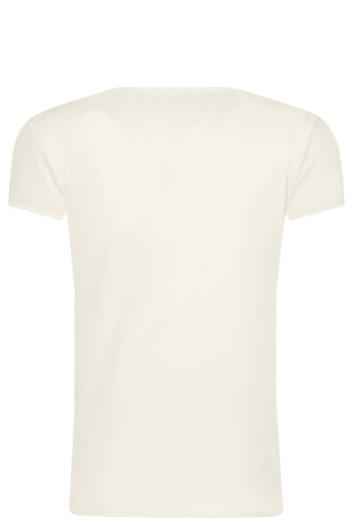 T-shirt HANA GLITTER | Regular Fit Pepe Jeans London kremowy