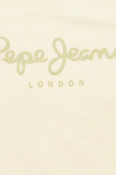футболка hana glitter | regular fit Pepe Jeans London кремовий