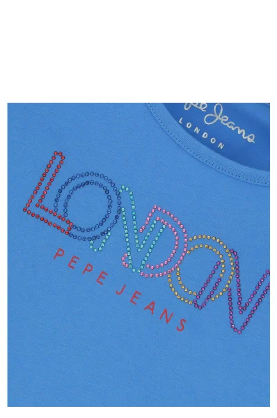 T-shirt Nancy | Regular Fit Pepe Jeans London niebieski