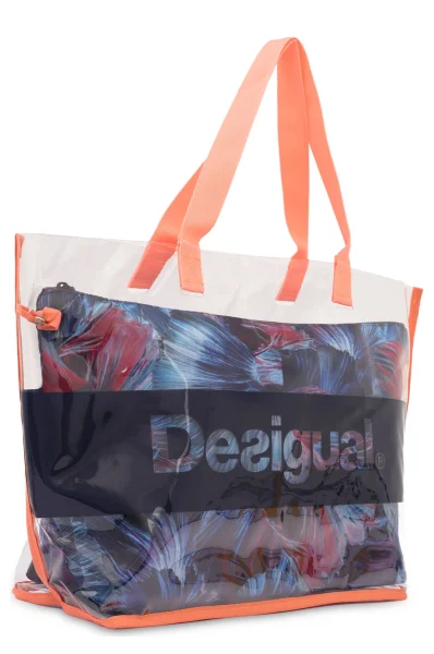 Shopper bag 2in1 TRANSPARENT SWIM BAG_ATLANTIS Desigual navy blue
