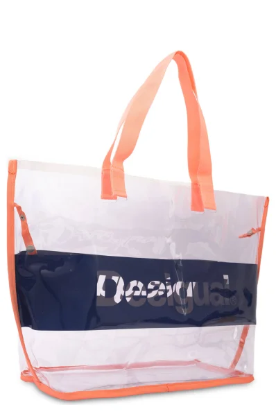 Shopper bag 2in1 TRANSPARENT SWIM BAG_ATLANTIS Desigual navy blue