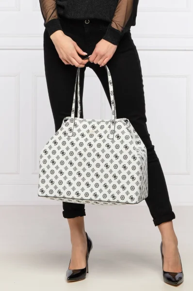 Shopper bag + sachet VIKKY Guess, White