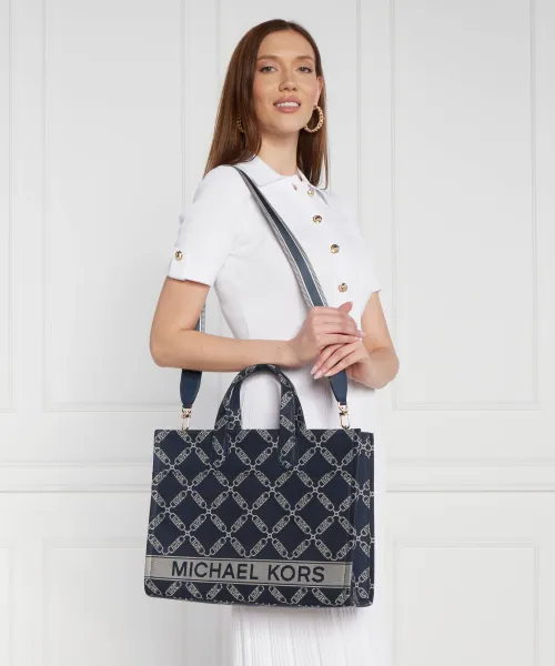 ハンドバッグ Michael Kors MICHAEL KORS Gigi cross bag 32F3S3GC4J NAT BLK Gigi Extra-Small Empire Logo Jacquard Crossbody Bag