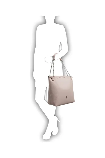 Shopper bag + organiser Trussardi 	nude	