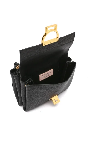 Leather shoulder bag MD5 Arlettis E1 MD5 55 B7 01 Coccinelle black